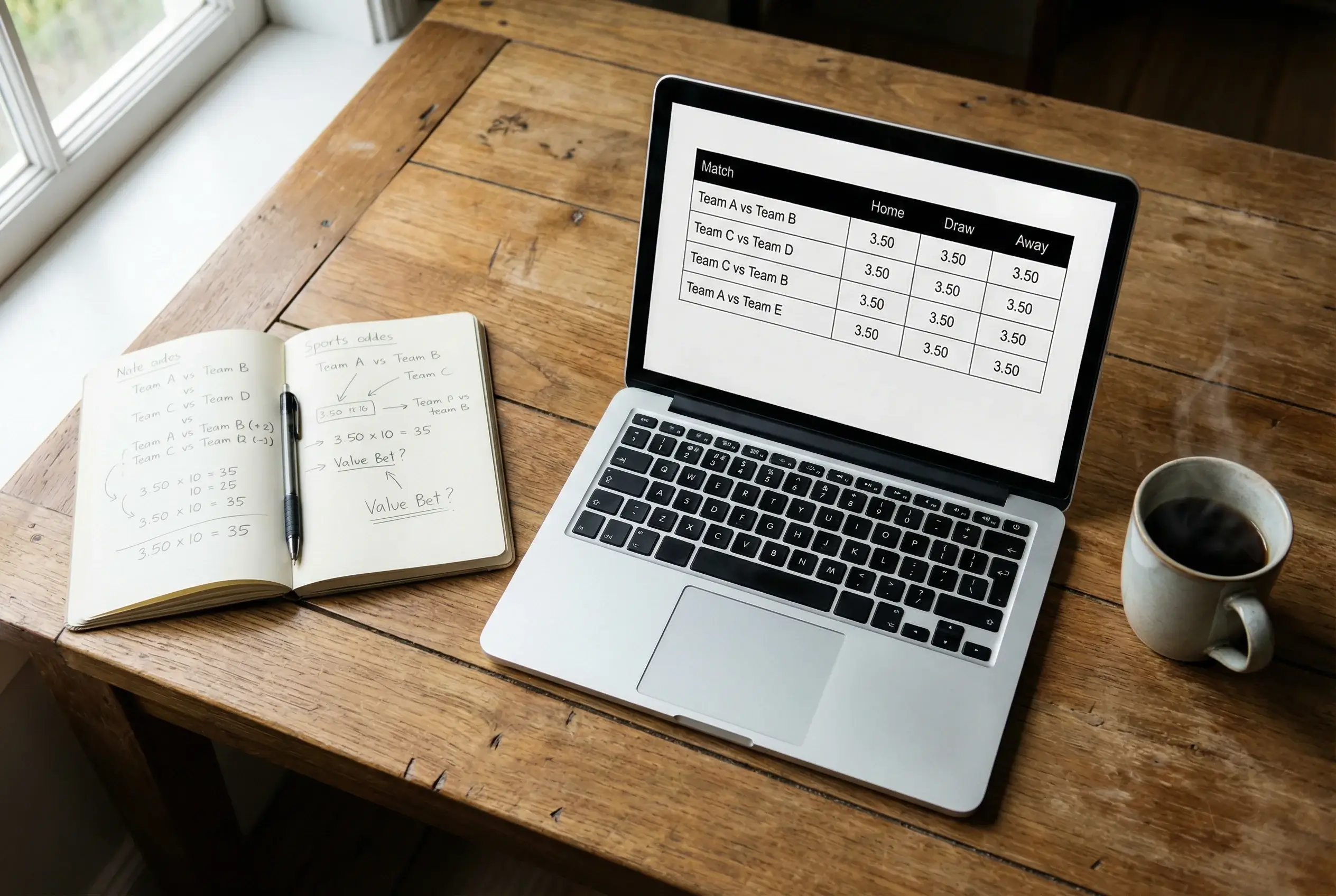 Scherm met cricket odds en quoteringen voor een T20 wedstrijd